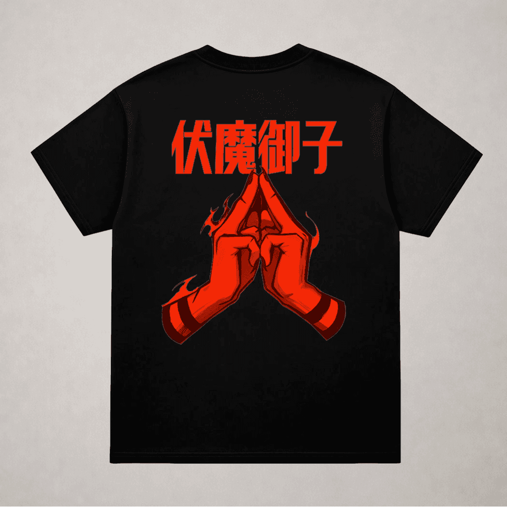 Cursed Hand Anime Tshirt Unisex Black