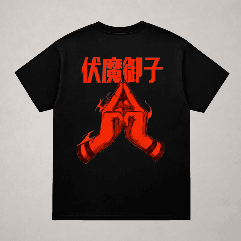 Cursed Hand Anime Tshirt Unisex Black