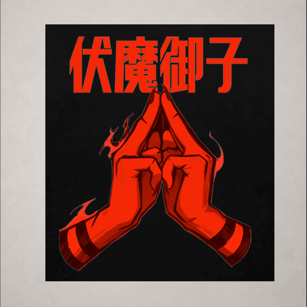 Cursed Hand Anime Tshirt Unisex Black