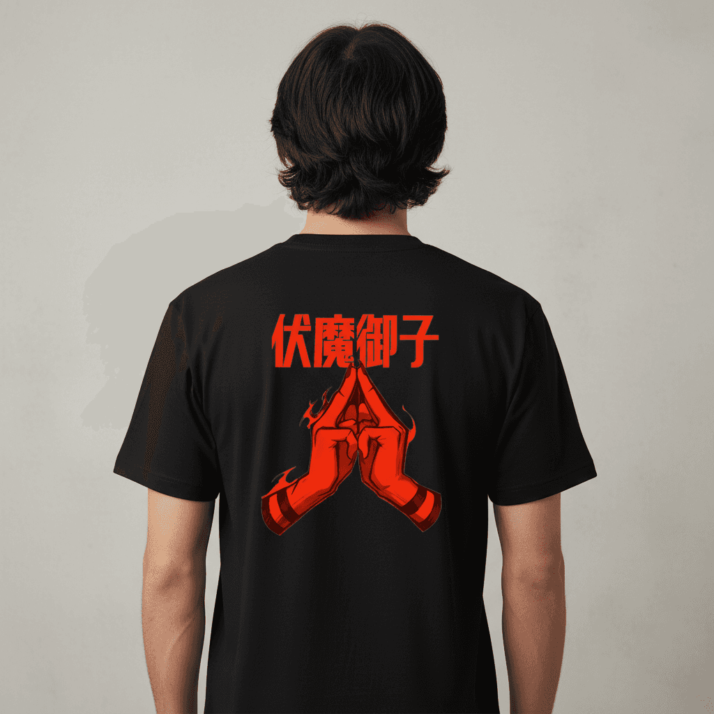 Cursed Hand Anime Tshirt Unisex Black