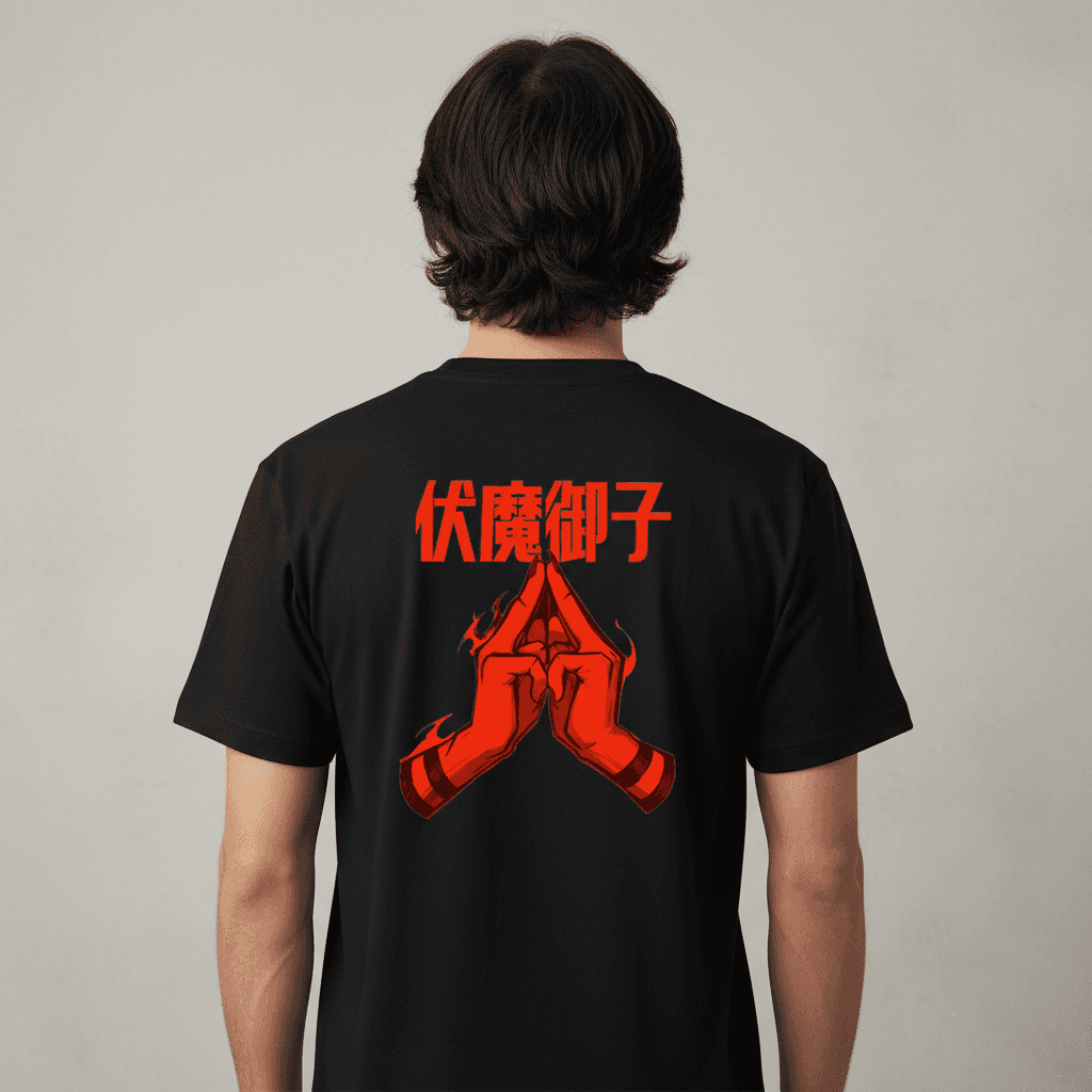Cursed Hand Anime Tshirt Unisex Black