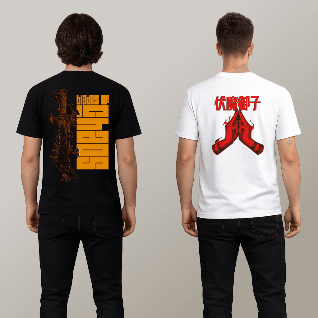 Black chaos & White Curse Tee Combo-image