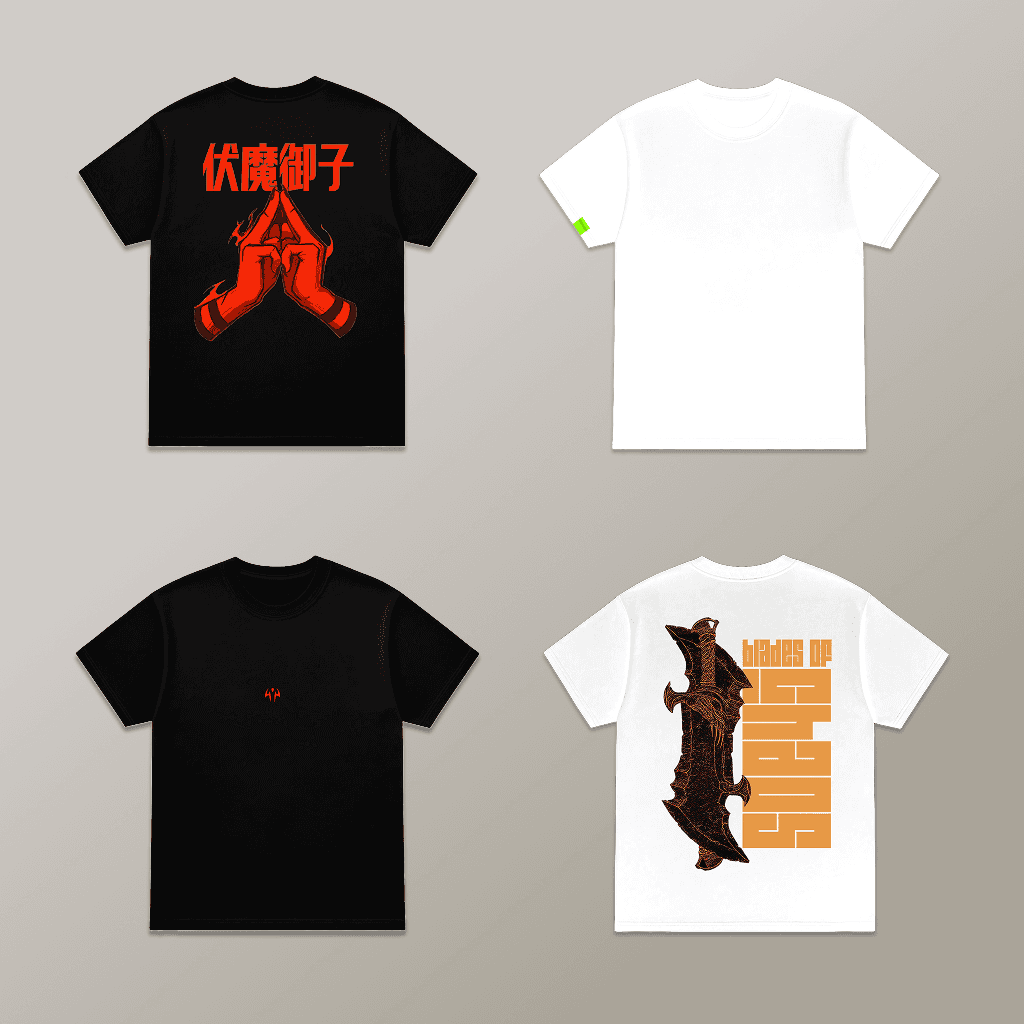 White Chaos & Black Curse Tee Combo