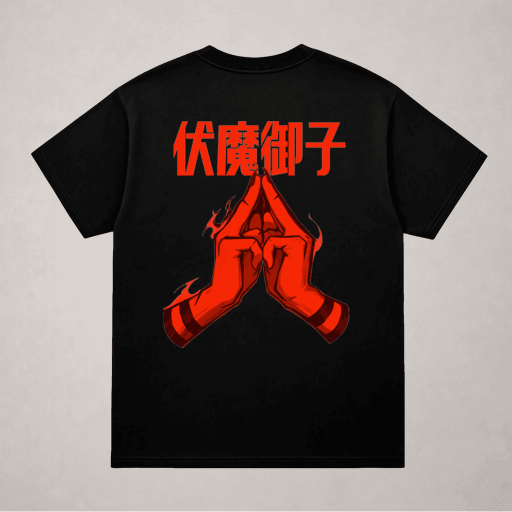 Cursed Hand Anime Tshirt Unisex Black
