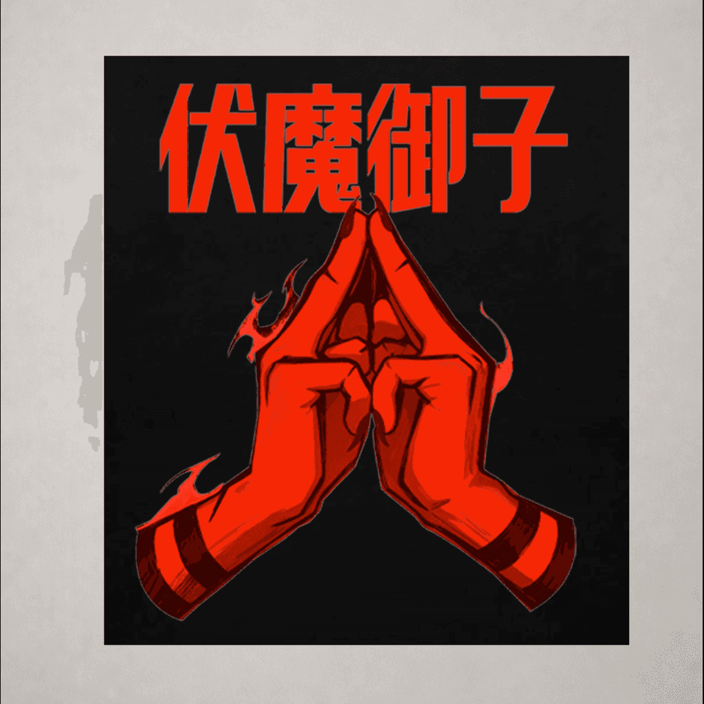 Cursed Hand Anime Tshirt Unisex Black