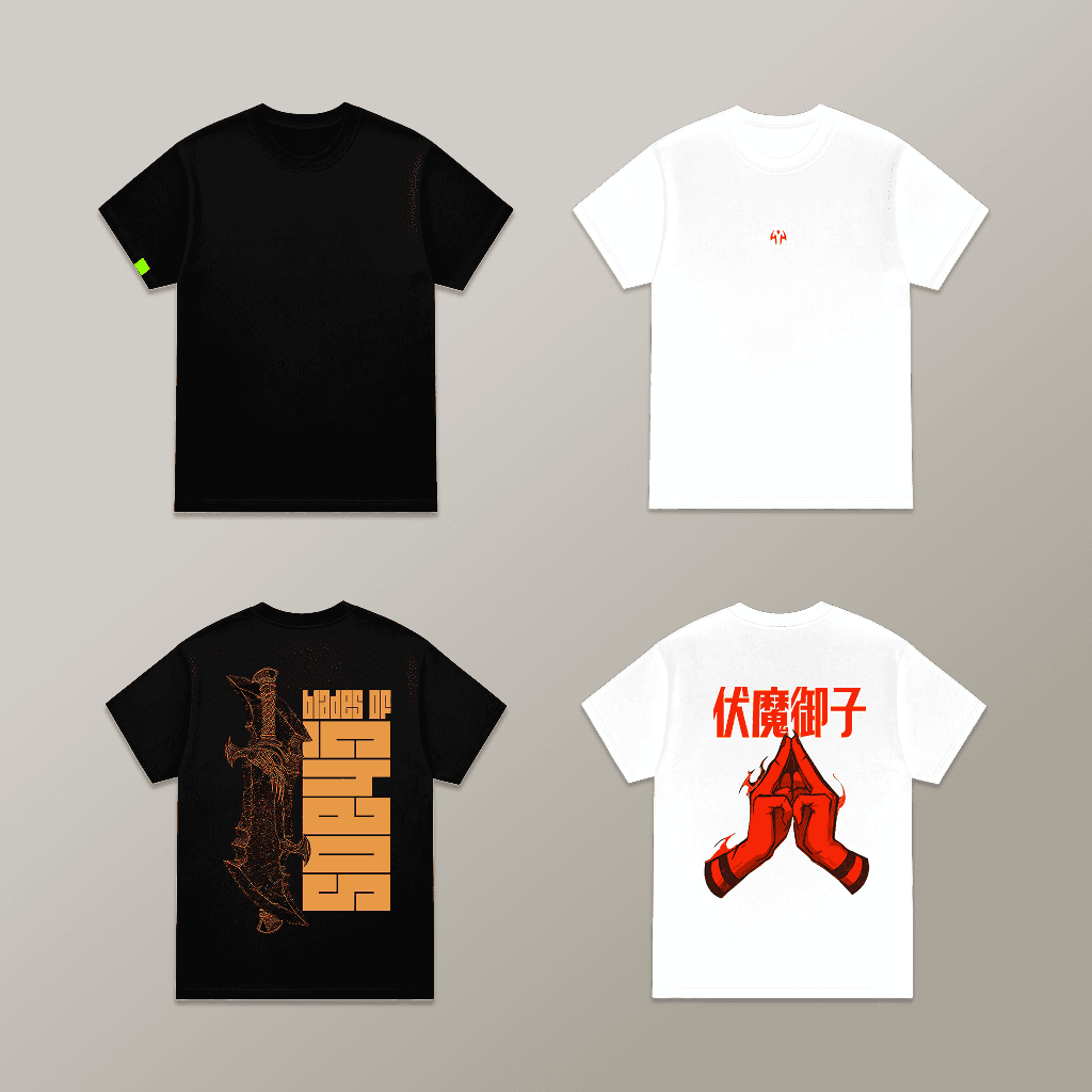 Black chaos & White Curse Tee Combo