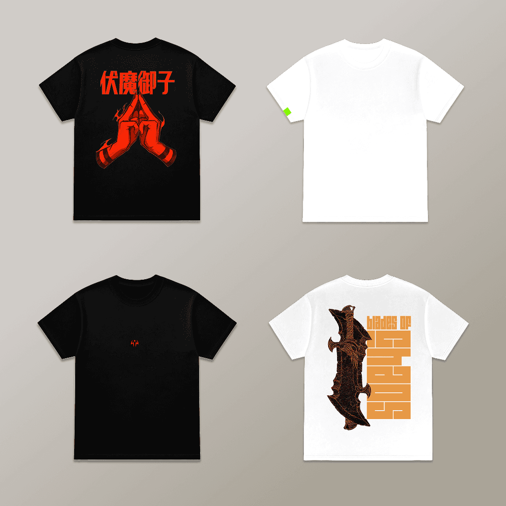 White Chaos & Black Curse Tee Combo